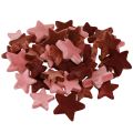 Decorative stars flocked scatter decoration Burgundy Brown Ø4/5cm 40 pcs | Floristik24.ie