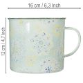 Decorative mug, plant pot, mandala, enamelled, Ø13cm H12cm | Floristik24.ie