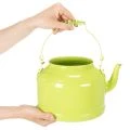 Decorative metal teapot, apple green - flower pot - Ø20cm H15cm - versatile garden decoration and gift idea | Floristik24.ie