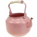 Floristik24 Decorative teapot planter metal old pink Ø8.6cm H16cm