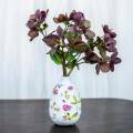 Floristik24 Decorative vase white floral Ø11cm H17.5cm