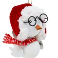 Floristik24 Decorative bird with hat red and white 10.5cm