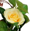Floristik24 Decorative rose in a yellow pot 23cm