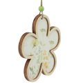 Floristik24 Decorative pendant wood flower heart motif flowers 12cm 6pcs