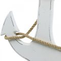 Floristik24 Decorative anchor wood white Wooden anchor for hanging 24cm