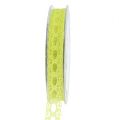 Floristik24 Decorative ribbon lace light green 15mm 20m
