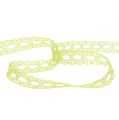 Floristik24 Decorative ribbon lace light green 15mm 20m