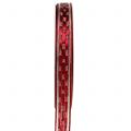 Floristik24 Decorative ribbon dark red with gold 15mm 25m