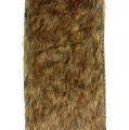 Floristik24 Decorative fur ribbon natural 12cm 2m