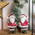 Floristik24 Deco figure Santa Claus with candy cane/gift H8.5cm 4pcs