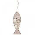 Deco fish pendant wooden fish maritime decoration wood 6.5×19.5cm