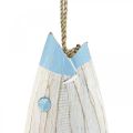 Floristik24 Decorative fish wood wooden fish for hanging light blue H57.5cm