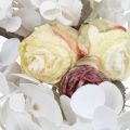 Floristik24 Decorative garland plant garland eucalyptus artificial roses dry look 170cm bleached