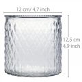 Floristik24 Decorative glass lantern Ø12cm H12.5cm