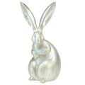 Floristik24 Decorative bunnies silver decorative figures Easter 17.5x20.5cm 3pcs