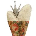 Floristik24 Decorative heart with rose pattern 40cm 1p
