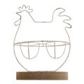 Deco chicken table decoration Easter egg stand metal 16x8.5x20cm