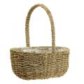 Decorative basket with handle plant basket flower basket 23×31×37cm