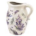 Floristik24 Decorative jug stoneware lavender purple cream table decoration H21cm