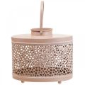 Floristik24 Decorative lantern oval pink lantern table decoration metal 27×16×23cm