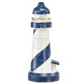 Floristik24 Decorative lighthouse wood blue white maritime Ø7.5cm H19cm