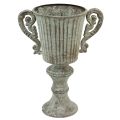 Floristik24 Decorative Cup Chalice Metal Antique Brown White Ø12cm H26cm