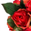 Floristik24 Deco roses bouquet artificial flowers roses red H30cm 8pcs