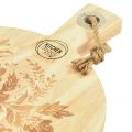 Floristik24 Decorative cutting board round mango wood tray natural Ø26cm