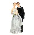 Decorative silver wedding couple 10cm