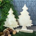 Floristik24 Deco Christmas tree wood white washed table decoration Advent 32 × 20 × 5.5cm