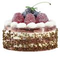 Floristik24 Decorative chocolate cake with raspberries cake dummy Ø10cm