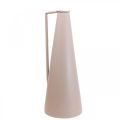 Floristik24 Decorative vase metal decorative jug pink conical 15x14.5x38cm