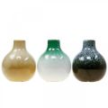 Floristik24 Decorative vases, ceramic vases set spherical H10.5cm Ø9cm 3pcs
