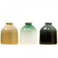 Floristik24 Decorative vases, ceramic vases set round H9.5cm Ø8cm 3pcs