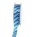 Floristik24 Deco ribbon blue-white 15mm 20m