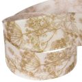 Gift ribbon with plant motifs, dill decorative ribbon, 40mm wide, 20m long | Floristik24.ie