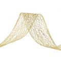 Floristik24 Deco ribbon net ribbon gold 50mm 20m