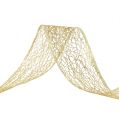 Deco ribbon net ribbon gold 50mm 20m | Floristik24.ie