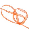 Deco ribbon orange with dots 7mm 20m