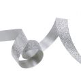 Floristik24 Decorative ribbon silver with mica 10mm 150m