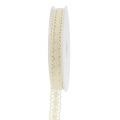 Floristik24 Decorative ribbon lace cream 15mm 20m