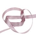 Floristik24 Decorative ribbon with glitter pink 15mm 25m