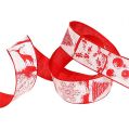 Floristik24 Deco ribbon with Christmas motif 25mm 20m