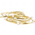 Floristik24 Decorative ribbon gold with pearls 10mm 8m