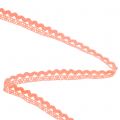 Floristik24 Decorative ribbon lace salmon 9mm 20m
