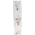 Floristik24 Gift ribbon Christmas snowman red white 25mm 15m
