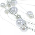 Floristik24 Decorative wire, pearl necklace for decorating, wedding decoration, pearl ribbon, garland 2.5m