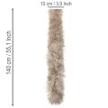 Artificial fur ribbon, decorative ribbon, long, soft, 10x140cm, 3 pieces | Floristik24.ie