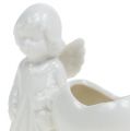 Floristik24 Decorative figure angel with heart 9.5cm white