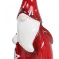 Floristik24 Santa Claus figure Nicholas red, white ceramic H13.5cm 2pcs